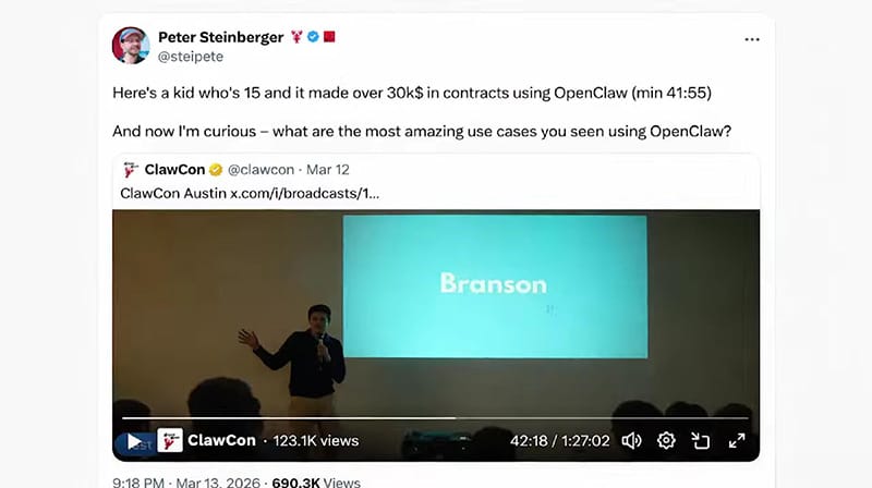 🦞 Teen Makes $30K with OpenClaw