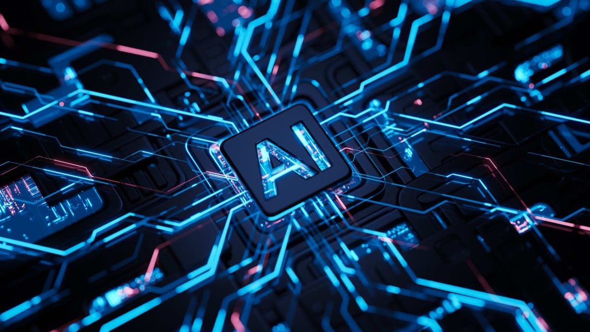 AI chip and network illustration
