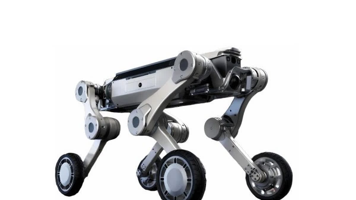 Genisom wheel-legged quadruped robot