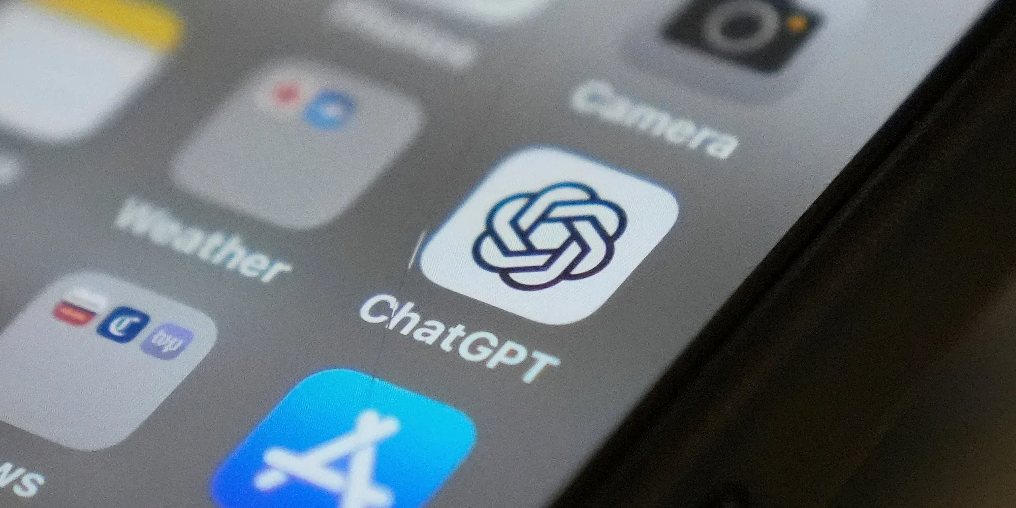 ChatGPT app icon on a smartphone home screen