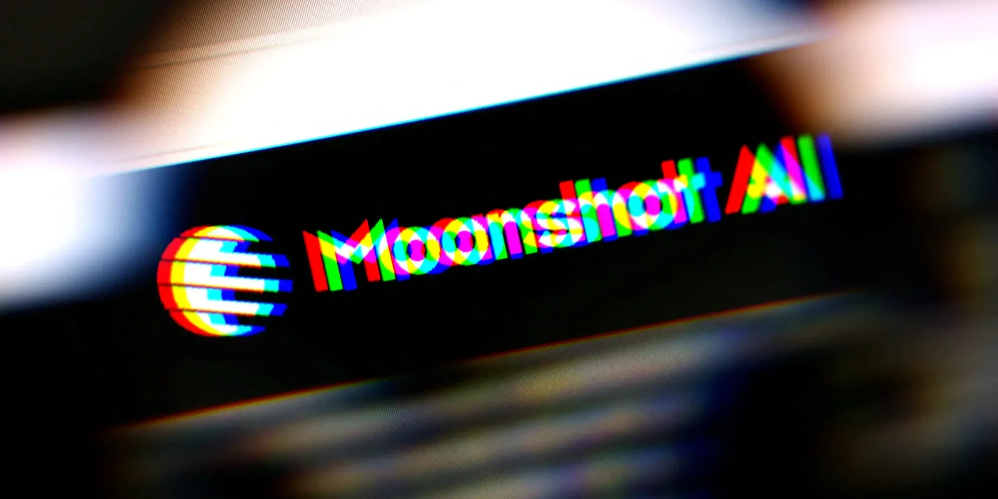 Moonshot AI logo on a screen