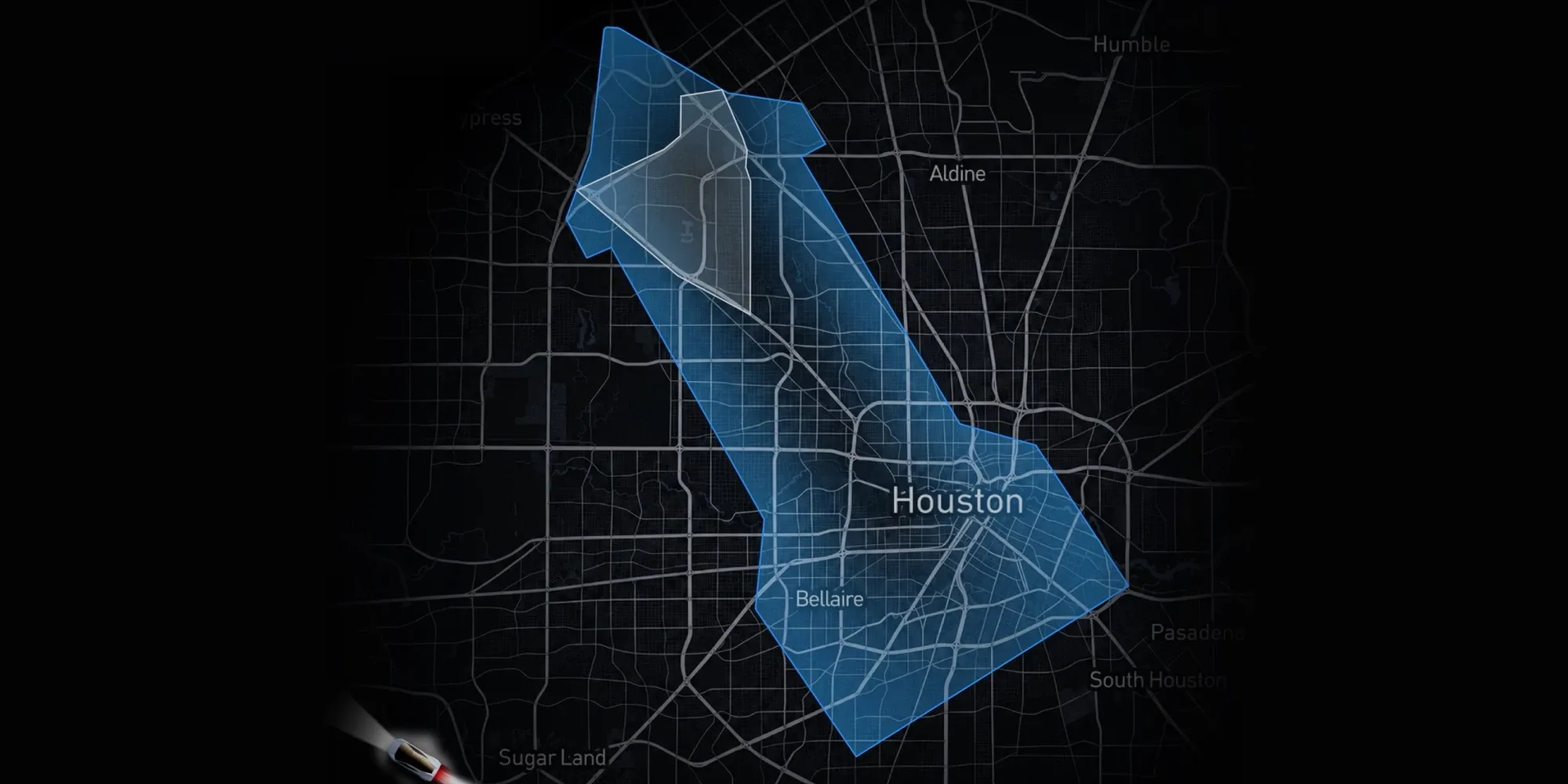 Tesla's Houston Robotaxi Map Is a Rocket