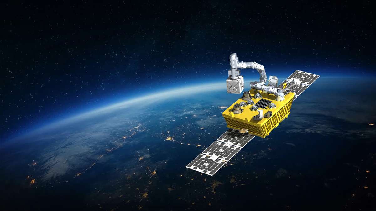 A Robot Arm Prepares For Orbit